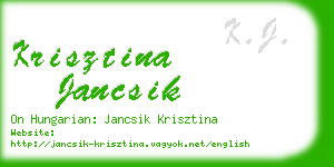 krisztina jancsik business card